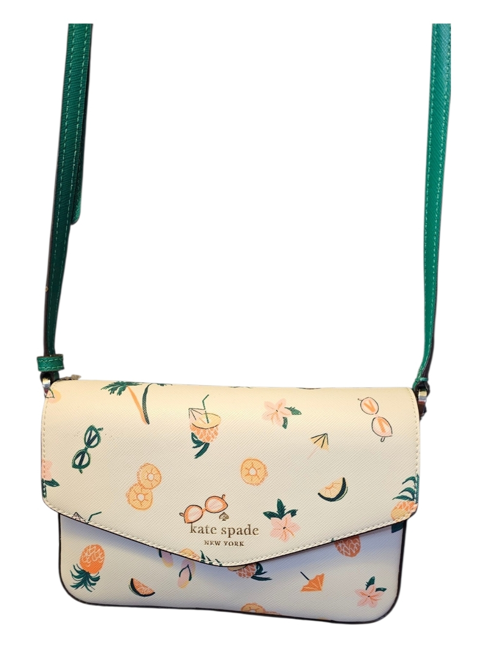 Kate Spade New York Sadie Envelope Crossbody, Pool Party Toss Print NWT
